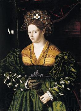 BARTOLOMEO VENETO Portrait of a Lady in a Green Dress